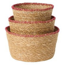 3 Piece Stitch Seagrass Basket Set