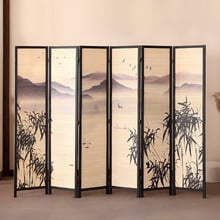 6 Panel Umazu Pine Wood Room Divider