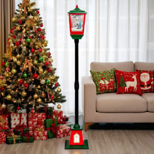 Caden Snowman LED Christmas Lamp Post