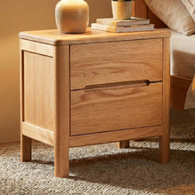 Portillo Oak Wood Bedside Table