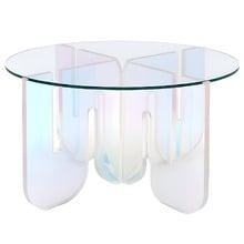 Soren Round Iridescent Acrylic Coffee Table