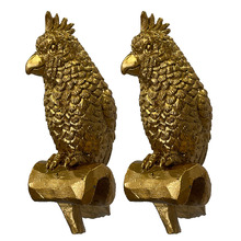 Gold Ayala Parrot Pot Hangers (Set of 2)
