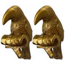 Gold Eadie Toucan Pot Hangers (Set of 2)