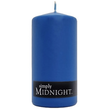 13cm Midnight Pillar Candle