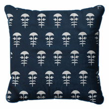 Blue Iris Cotton Cushion Cover