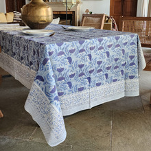 Blue Aarav Cotton Tablecloth
