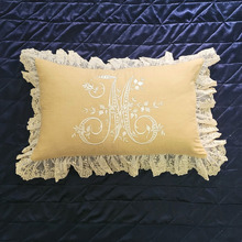 Beige Harshith Cotton Lumbar Cushion Cover