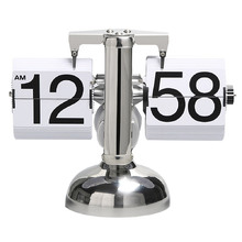 Stainless Steel Flip Desk Clock