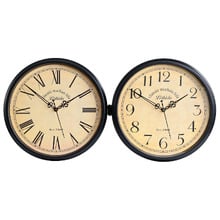 30cm Brown Antique-Style Double Sided Wall Clock