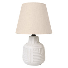 Covina Ceramic & Linen Table Lamp