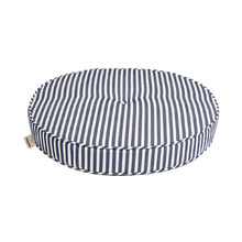 Navy Laurens Stripe Round Outdoor Chair Pad