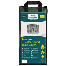 Black Divide Round Outdoor Table Cover