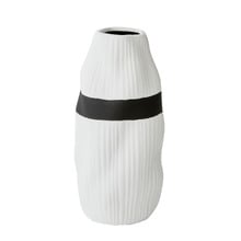 White Striped Ceramic Vase