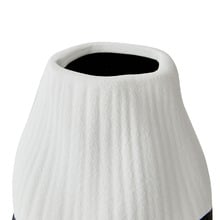 White Striped Ceramic Vase