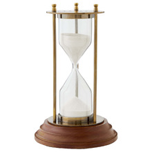 5 Minute Hourglass Brass Ornament