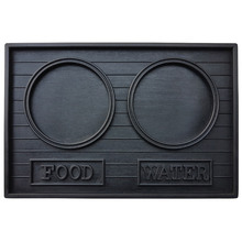 Black Rubber Pet Bowl Mat