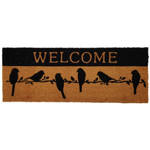 Welcome with Birds Coir Long Doormat