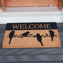 Welcome with Birds Coir Doormat