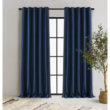 Byron Matte Velvet Blockout Eyelet  Curtains (Set of 2)