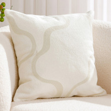 Louise Crewel Embroidered Cotton Cushion