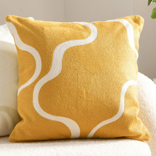 Louise Crewel Embroidered Cotton Cushion