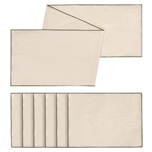 7 Piece Auburn Cotton Placemat & Table Runner Set