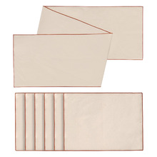 7 Piece Auburn Cotton Placemat & Table Runner Set