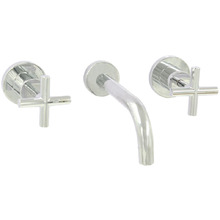Waller Cross Handle Bath/Basin Wall Tap Set