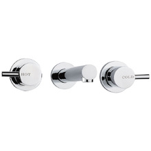 West Pin Lever Bath Wall Tap Set