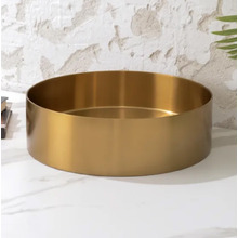 Gaetano 380mm Round Stainless Steel Above Counter Basin