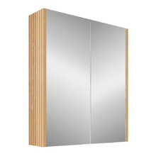Dustin 600mm Fluted Mirrored Shaving Cabinet with Glass Shelves