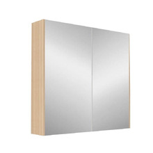 Dustin 750mm Fluted Mirrored Shaving Cabinet with Glass Shelves