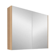 Dustin 900mm Fluted Mirrored Shaving Cabinet with Glass Shelves