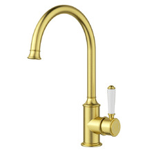 Prime Gooseneck Ceramic Handle Kitchen Sink Mixer