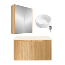 Dustin 750mm Wall Hung Vanity Package with Shaving Cabinet