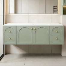 Stevie 1500mm Wall Hung Single Vanity with Stone Countertop