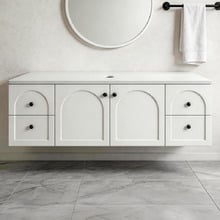 Stevie 1500mm Wall Hung Single Vanity with Stone Countertop