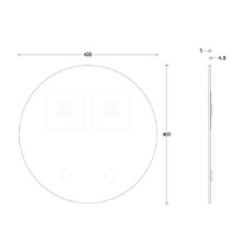 Round Glass Wall Mirror