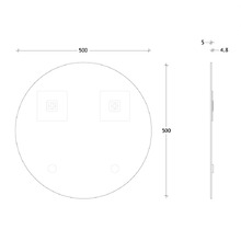 Round Glass Wall Mirror