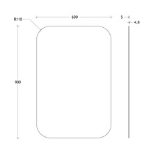 Stadium Rectangle Wall Mirror