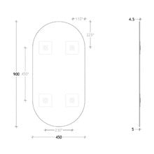Pill Shaped Glass Wall Mirror