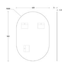 Pill Shaped Glass Wall Mirror