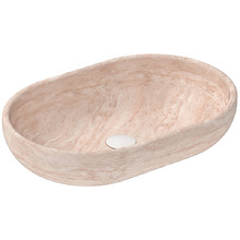Ollie 500mm Travertine Pill Above Counter Basin