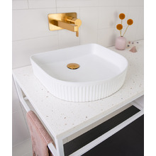 Arch Fluted Above Counter Ceramic Basin