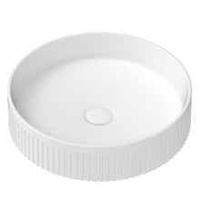 Round Fluted Above Counter Ceramic Basin
