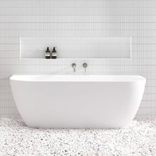 Glacier Acrylic Oval Back to Wall Bath