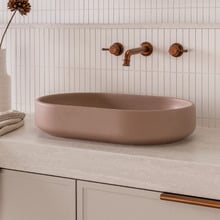 Norma 550mm Matte Oval Concrete Above Counter Basin