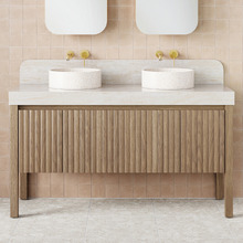 Harper 1500mm Freestanding Double Vanity with Solid Surface Countertop