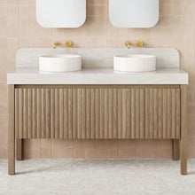 Harper 1500mm Freestanding Double Vanity with Solid Surface Countertop