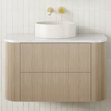 Thirroul 900mm Wall Hung Single Vanity with Solid Surface Countertop